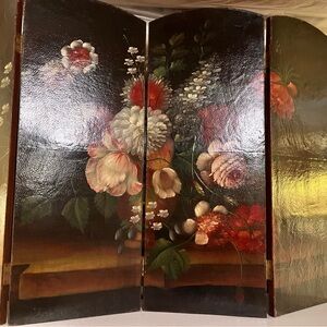 Floral Decorative Folding Screen